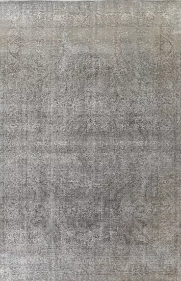 Silver Gray Tabriz Persian Area Rug 8x11