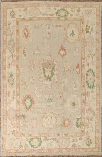 Handmade Wool Oushak Turkish Area Rug 6x9
