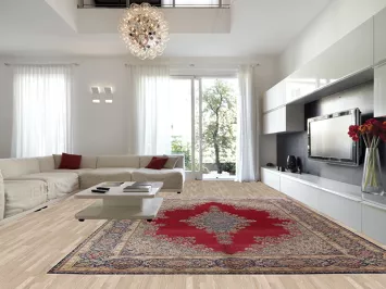 Large Red Floral Kerman Persian Rug 12x16