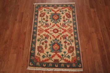 Handmade Floral Kazak Wool Rug 2x3