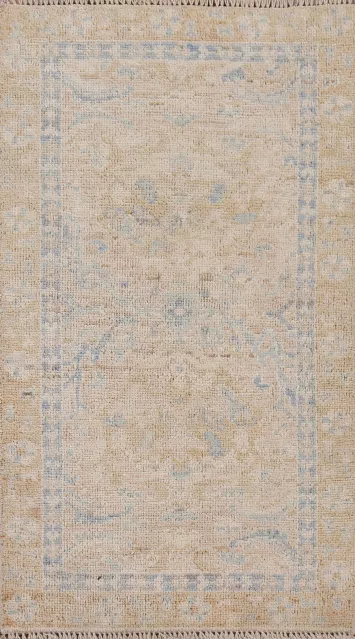 Vegetable Dye Oushak Turkish Wool Rug 2x4