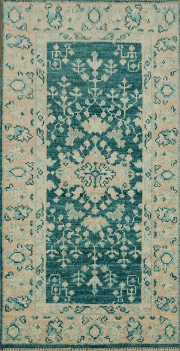 Vegetable Dye Oushak Turkish Rug 2x4