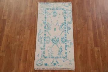Vegetable Dye Oushak Turkish Area Rug 2x4