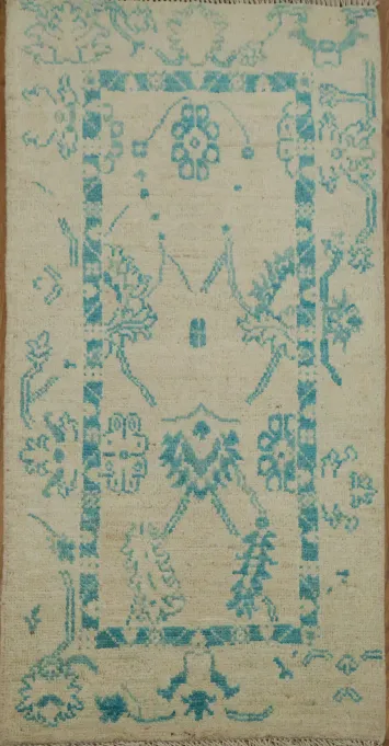 Vegetable Dye Oushak Turkish Area Rug 2x4