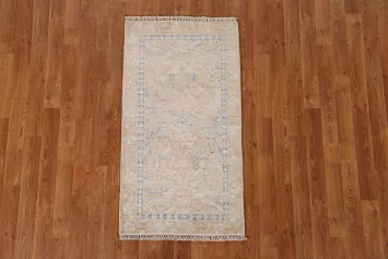 Vegetable Dye Oushak Turkish Rug 2x4