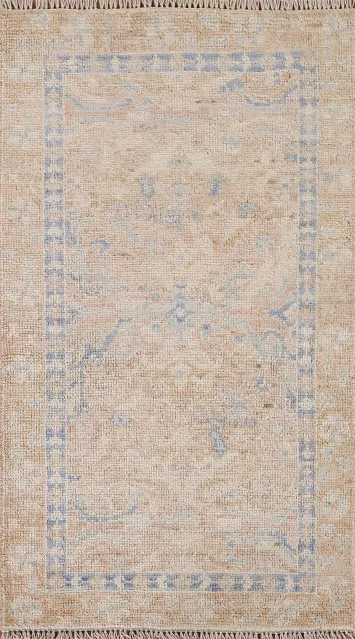 Vegetable Dye Oushak Turkish Rug 2x4