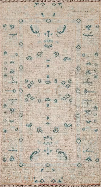 Vegetable Dye Oushak Turkish Rug 2x4