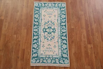 Vegetable Dye Oushak Turkish Rug 2x4