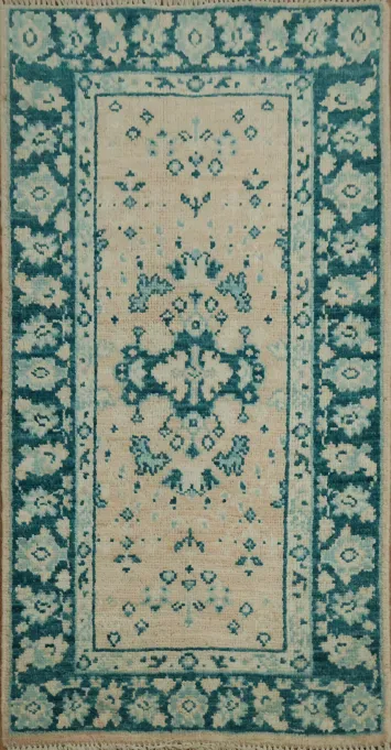 Vegetable Dye Oushak Turkish Rug 2x4