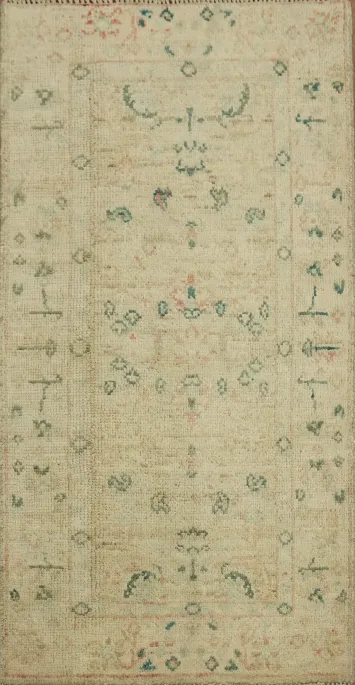 Vegetable Dye Oushak Turkish Wool Rug 2x4