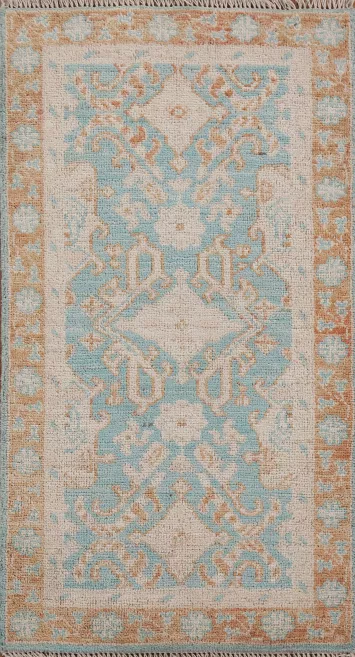 Vegetable Dye Oushak Turkish Rug 2x4