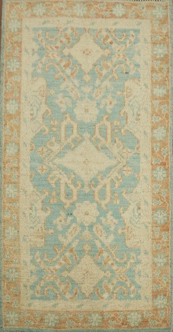 Vegetable Dye Oushak Turkish Rug 2x4