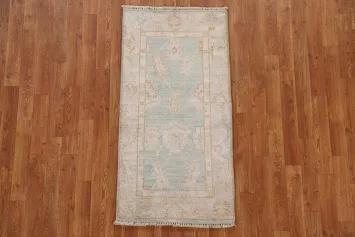 Vegetable Dye Oushak Turkish Wool Rug 2x4