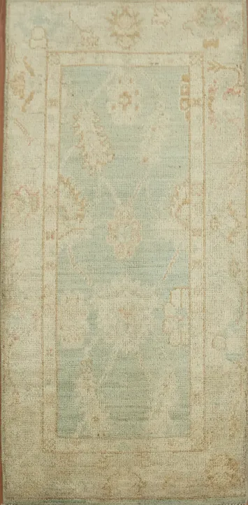 Vegetable Dye Oushak Turkish Wool Rug 2x4