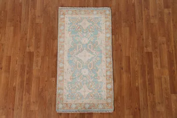 Vegetable Dye Oushak Turkish Wool Rug 2x4