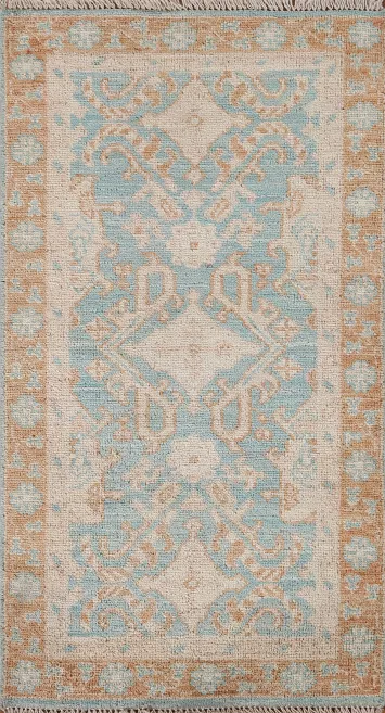 Vegetable Dye Oushak Turkish Wool Rug 2x4