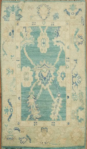 Vegetable Dye Oushak Turkish Rug 2x3