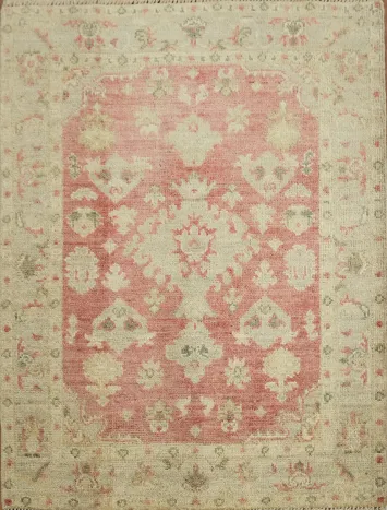 Vegetable Dye Oushak Turkish Area Rug 3x4
