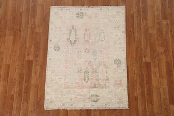 Turkish Oushak Vegetable Dye Area Rug 3x4