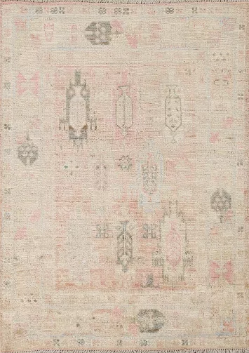 Turkish Oushak Vegetable Dye Area Rug 3x4