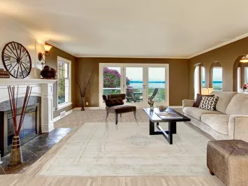 Distressed Kerman Persian Area Rug 9x12