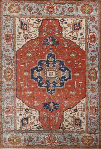 Vegetable Dye Heriz Serapi Persian Area Rug 9x12
