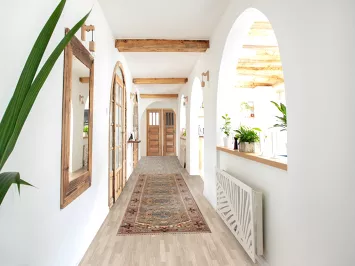 Geometric Heriz Serapi Runner Rug 3x12