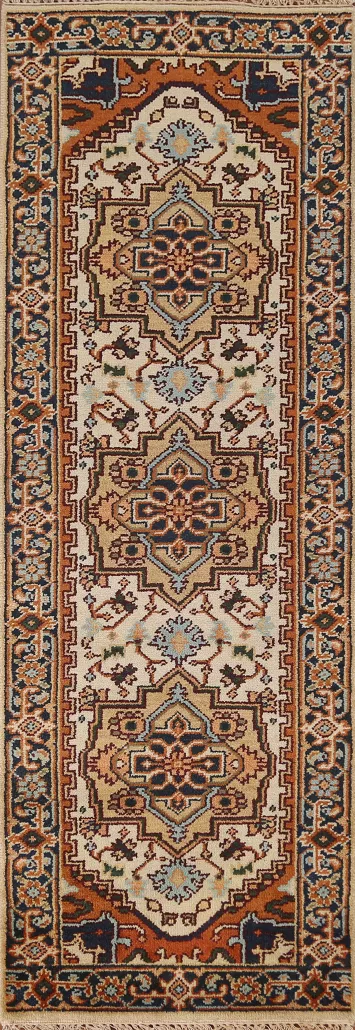 Wool Heriz Serapi Runner Rug 3x8