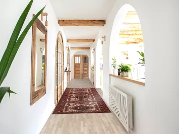 Vintage Heriz Persian Runner Rug 4x11