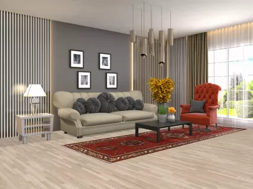 Geometric Heriz Persian Runner Rug 4x11