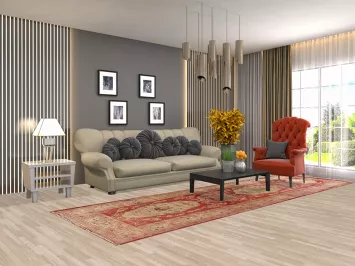 Red Wool Ardebil Persian Runner Rug 4x13