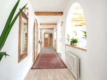 Red Botemir Persian Runner Rug 4x10