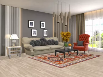 Wool Kazak Pakistani Area Rug 5x8