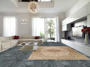 Floral Wool Kashan Persian Area Rug 10x13