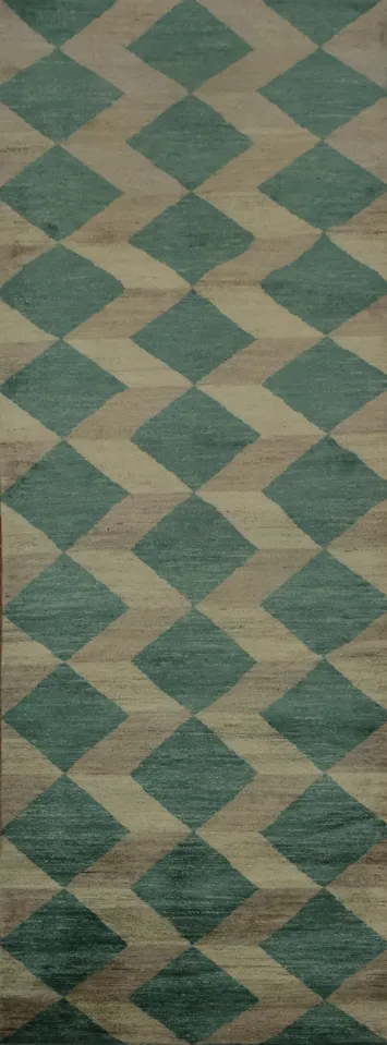 Geometric Gabbeh Kashkoli Runner Rug 3x10