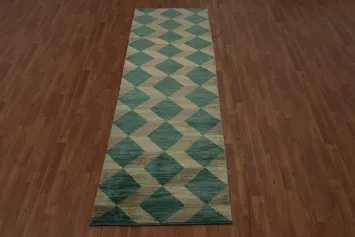 Geometric Gabbeh Kashkoli Runner Rug 3x10