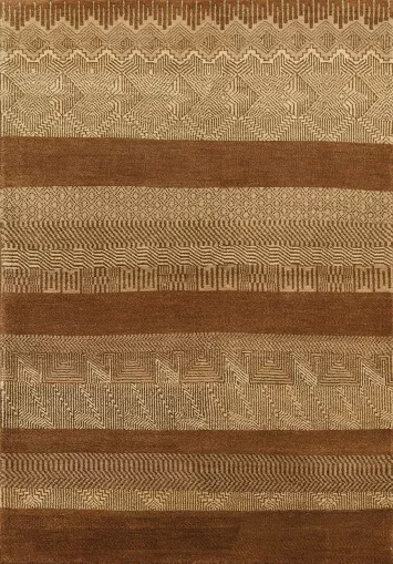 Geometric Gabbeh Kashkoli Wool Area Rug 4x6