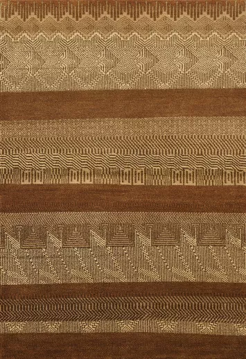 Brown Gabbeh Kashkoli Area Rug 4x6