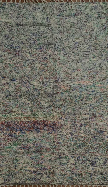 Plush Multi-Colored Moroccan Area Rug 5x8