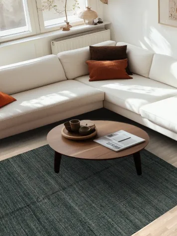 Contemporary Class Sleek Dark Handcrafted Gabbeh Area Rug 6x8