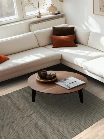 Transform Spaces with Subtle Grey 100% Silk Gabbeh Area Rug 5x8