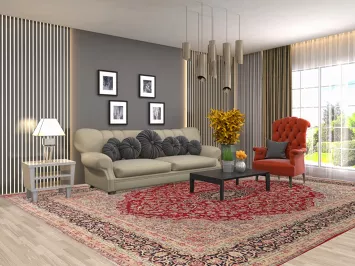 Vintage Wool Kerman Persian Area Rug 10x13