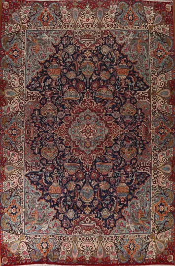 Vintage Wool Kashmar Persian Area Rug 10x13