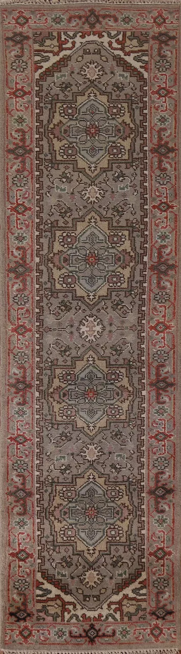 Geometric Heriz Serapi Runner Rug 2x10