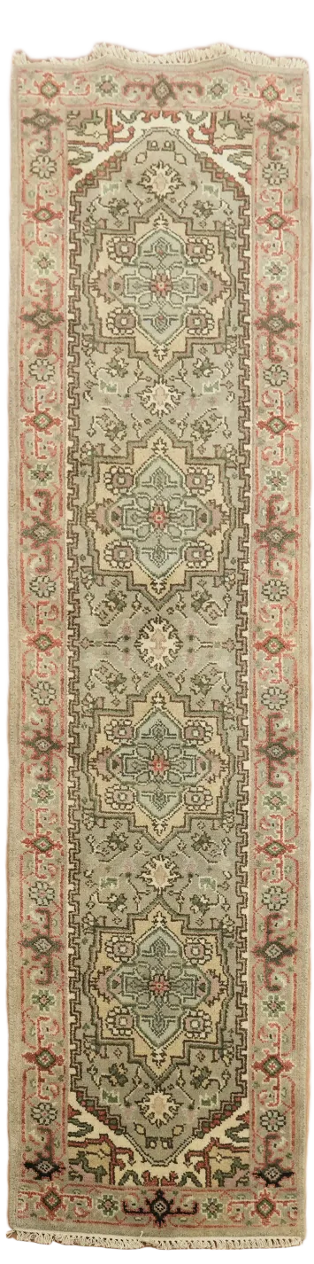 Geometric Heriz Serapi Runner Rug 2x10
