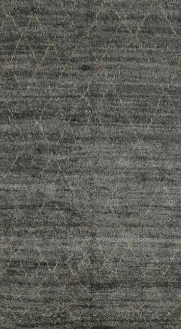 Contemporary Grey Moroccan Area Rug 5x8 with Diamond Patterns