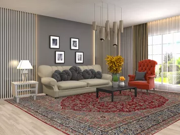 Traditional Kerman Persian Area Rug 10x13