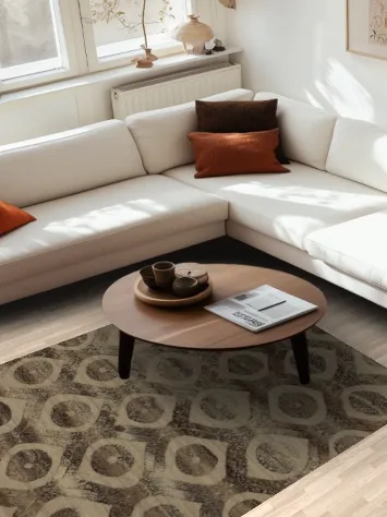 Chic Brown Moroccan Area Rug 5x8 for Chic Home Decor