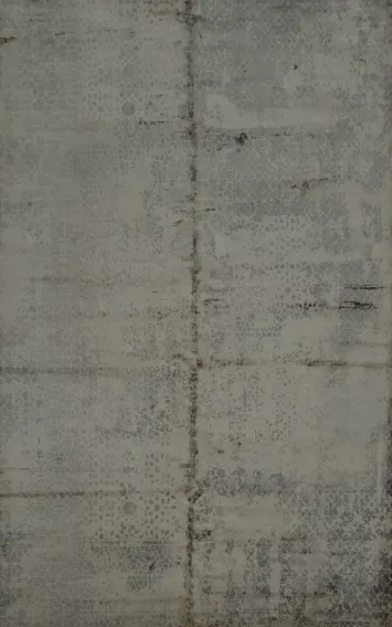 Classic Faded Abstract Area Rug 5x8 in Versatile Neutral Palette