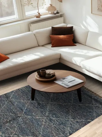 Trellis Moroccan Shaggy Area Rug 5x8